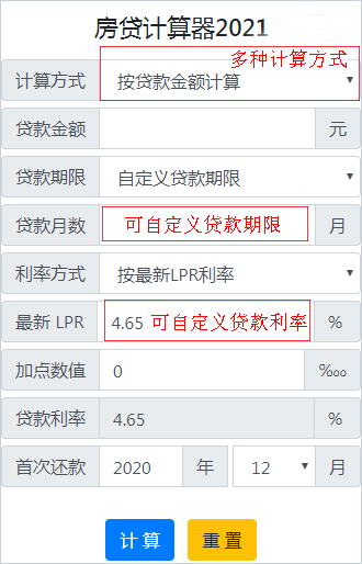 房贷计算器2021最新版